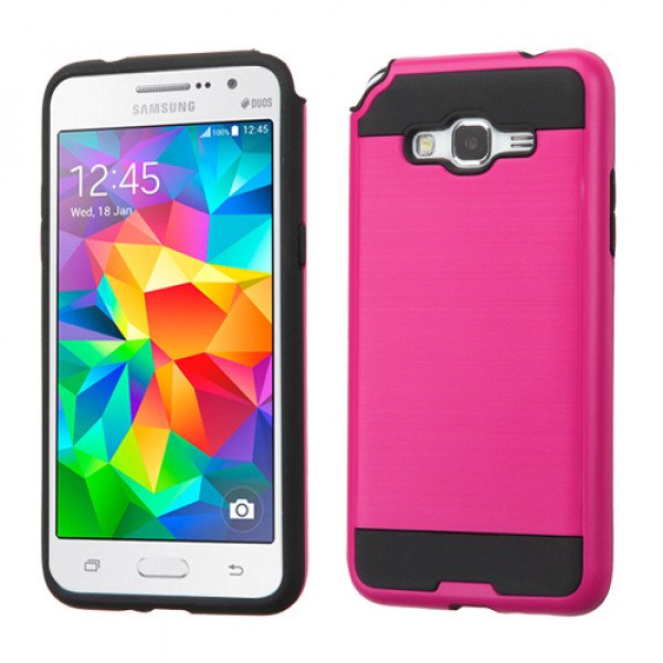 Wholesale Samsung Galaxy Core Prime Prevail LTE G360 Armor Hybrid Case (Hot Pink)